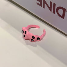 Load image into Gallery viewer, Colorful Drop Glaze Enamel Ring Irregular Versatile Alloy Ring Sweet Geometric Ring Jewelry Accessory
