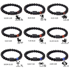 Load image into Gallery viewer, 12 Constellations Creative Fashion Bracelet Adjustable Elastic Rope Beaded Bracelet Jewelry Gift for Men Women
