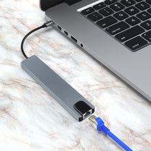 Load image into Gallery viewer, TC19 Type-c Docking Station Five-in-one Network Card Usb-c Hub Laptop
