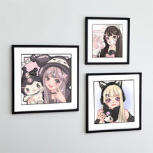 Load image into Gallery viewer, 30*30cm DIY Diamond Painting Kit Kuromi and Girl Mosaic Picture Crafts Art Hobby Pixel Painting Home Decor Girlfriend Gift Valentine's Day
