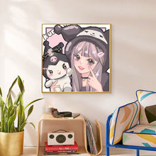 Load image into Gallery viewer, 30*30cm DIY Diamond Painting Kit Kuromi and Girl Mosaic Picture Crafts Art Hobby Pixel Painting Home Decor Girlfriend Gift Valentine's Day

