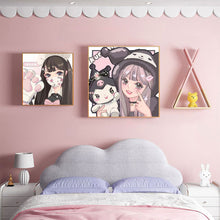 Load image into Gallery viewer, 30*30cm DIY Diamond Painting Kit Kuromi and Girl Mosaic Picture Crafts Art Hobby Pixel Painting Home Decor Girlfriend Gift Valentine's Day
