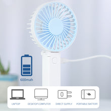 Load image into Gallery viewer, Handheld Mini Fan Portable Desktop USB Charging Fan 3 Speeds Adujustable Summer Cooling Fan for Home Outdoor
