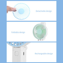 Load image into Gallery viewer, Handheld Mini Fan Portable Desktop USB Charging Fan 3 Speeds Adujustable Summer Cooling Fan for Home Outdoor
