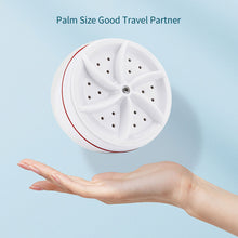 Load image into Gallery viewer, Mini Washing Machine USB Rotating Turbine Portable Washing Machine For Socks Underwear Wash Dishes For Travel Home Business Trip
