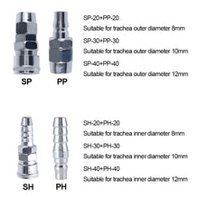 Load image into Gallery viewer, Pneumatic Fittings Air Compressor Hose Quick Coupler Plug Socket Connector SP20/30/40,PP10/20/30/40,SM10/20/30/40,PM20,SH20,PH20,SF20,PF20
