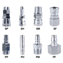 Load image into Gallery viewer, Pneumatic Fittings Air Compressor Hose Quick Coupler Plug Socket Connector SP20/30/40,PP10/20/30/40,SM10/20/30/40,PM20,SH20,PH20,SF20,PF20
