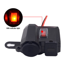 Load image into Gallery viewer, Motorcycle Handlebar Charger Dual USB Port Cigarette Lighter Socket Digital Display Voltage Adapter Power Supply Charge
