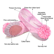 Load image into Gallery viewer, Children's Dance Shoes Ballet Shoes Soft Sole Flower Dancing Practice Shoes Cat Claw Shoes
