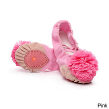 Load image into Gallery viewer, Children's Dance Shoes Ballet Shoes Soft Sole Flower Dancing Practice Shoes Cat Claw Shoes

