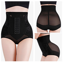 Load image into Gallery viewer, Women High Waisted Double Flat Tummy Control Panty Slim Body Shaper Waist Trainer Shorts Butt Lifter Shapewear Breathable
