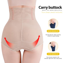 Load image into Gallery viewer, Women High Waisted Double Flat Tummy Control Panty Slim Body Shaper Waist Trainer Shorts Butt Lifter Shapewear Breathable

