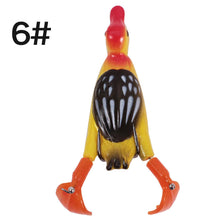 Load image into Gallery viewer, Surface System Floating Propeller Rotating Simulation Duck Fishing Bait 11G 9.5CM Rubber 3D Eyes Artificial Double Hook Bait Luya Soft Bait
