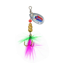 Load image into Gallery viewer, Composite Glitter Metal Hand Piece Three Hook Fishing Hook Mandarin Fish Salmon Colorful Bionic Luya Bait Fishing Accessories
