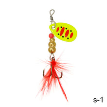 Load image into Gallery viewer, Composite Glitter Metal Hand Piece Three Hook Fishing Hook Mandarin Fish Salmon Colorful Bionic Luya Bait Fishing Accessories
