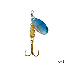 Load image into Gallery viewer, Composite Glitter Metal Hand Piece Three Hook Fishing Hook Mandarin Fish Salmon Colorful Bionic Luya Bait Fishing Accessories
