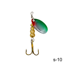 Load image into Gallery viewer, Composite Glitter Metal Hand Piece Three Hook Fishing Hook Mandarin Fish Salmon Colorful Bionic Luya Bait Fishing Accessories
