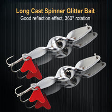 Load image into Gallery viewer, 1PCS Long Throw 360° Rotating Glitter Fishing Hook Metal Road Subbait Suitable For Warping Mouth Bass Mandarin Fish Snakehead Fishing Accessories
