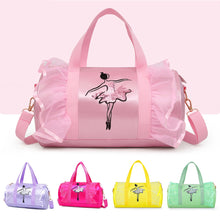 Load image into Gallery viewer, Children's Dance Shoulder Bag Latin Ballet Yoga Sports Bag Lace Style Princess Wind Large Capacity Glitter Handbag Dance Equipment
