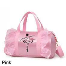 Load image into Gallery viewer, Children's Dance Shoulder Bag Latin Ballet Yoga Sports Bag Lace Style Princess Wind Large Capacity Glitter Handbag Dance Equipment
