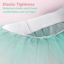 Load image into Gallery viewer, Girl's Fluffy Four-Layer Soft Yarn Short Skirt Gradual Change Elastic Belt Ballerina Half Skirt Training Suit Dance Costume
