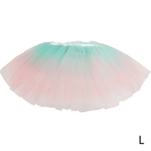 Load image into Gallery viewer, Girl's Fluffy Four-Layer Soft Yarn Short Skirt Gradual Change Elastic Belt Ballerina Half Skirt Training Suit Dance Costume
