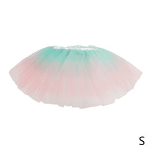 Load image into Gallery viewer, Girl's Fluffy Four-Layer Soft Yarn Short Skirt Gradual Change Elastic Belt Ballerina Half Skirt Training Suit Dance Costume
