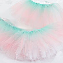 Load image into Gallery viewer, Girl's Fluffy Four-Layer Soft Yarn Short Skirt Gradual Change Elastic Belt Ballerina Half Skirt Training Suit Dance Costume
