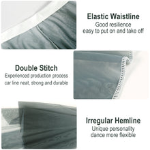 Load image into Gallery viewer, Irregular Gradient Gauze Skirt Adult Dance Elastic Waist Translucent Tutu Skirt Gymnastics Training Chiffon Gauze Practice Skirt

