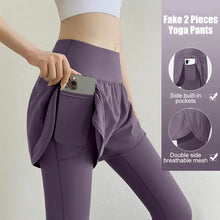 Load image into Gallery viewer, Fake Two-Piece High Waist Buttock Lifting Abdominal Yoga Pants With Pocket Gym Pilates Jogging Sports Training Women's Tight Sweatpants

