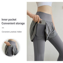 Load image into Gallery viewer, Fake Two-Piece High Waist Buttock Lifting Abdominal Yoga Pants With Pocket Gym Pilates Jogging Sports Training Women's Tight Sweatpants
