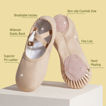 Load image into Gallery viewer, PU Leather Dance Shoes Children's Soft Soled Ballet Shoes Waterproof Breathable Training Shoes Performance Test Dance Equipment
