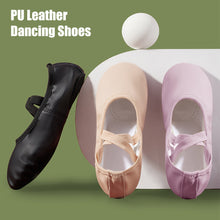 Load image into Gallery viewer, PU Leather Dance Shoes Children's Soft Soled Ballet Shoes Waterproof Breathable Training Shoes Performance Test Dance Equipment
