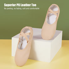 Load image into Gallery viewer, PU Leather Dance Shoes Children's Soft Soled Ballet Shoes Waterproof Breathable Training Shoes Performance Test Dance Equipment
