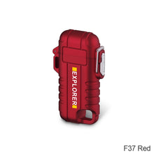 Load image into Gallery viewer, USB Lighter Outdoor Windproof Plasma Flameless Lighter Camping Waterproof Retractable Electric Double Arc Type-C Rechargeable
