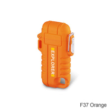 Load image into Gallery viewer, USB Lighter Outdoor Windproof Plasma Flameless Lighter Camping Waterproof Retractable Electric Double Arc Type-C Rechargeable
