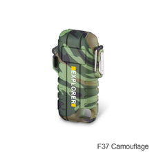 Load image into Gallery viewer, USB Lighter Outdoor Windproof Plasma Flameless Lighter Camping Waterproof Retractable Electric Double Arc Type-C Rechargeable
