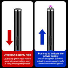 Load image into Gallery viewer, USB Rechargeable Kitchen Lighter Metal Windproof Dual Arc Plasma Lighter Candle Gas Stove Cooking Ignition Electric Lighter
