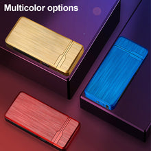 Load image into Gallery viewer, USB Rechargeable Lighter Men Electric Lighter Plasma Dual ARC Windproof Flameless Lighter For Gift Touch Sensor Lighter
