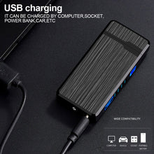 Load image into Gallery viewer, USB Rechargeable Lighter Men Electric Lighter Plasma Dual ARC Windproof Flameless Lighter For Gift Touch Sensor Lighter
