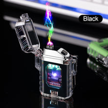 Load image into Gallery viewer, USB Rechargeable Lighters Waterproof Lighter Windproof Lighter Electric Flashlight Transparent Plasma ARC Outdoor Camping Gift
