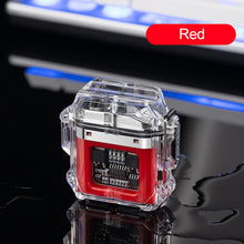 Load image into Gallery viewer, Outdoor Camping Waterproof Lighter USB Rechargeable Lighters Windproof Lighter Electric Flashlight Transparent Plasma ARC
