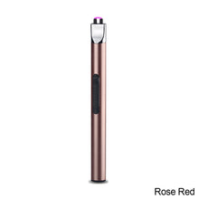 Load image into Gallery viewer, USB Rechargeable Candle Kitchen Gas Stove Ignition Mini Power Display Electric Pulse Flameless Arc Lighter
