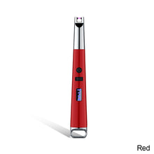 Load image into Gallery viewer, Outdoor Lighters USB Electric Rechargeable Long Kitchen Lighter for Stove Windproof LED Plasma Arc Flameless Candle
