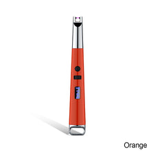Load image into Gallery viewer, Outdoor Lighters USB Electric Rechargeable Long Kitchen Lighter for Stove Windproof LED Plasma Arc Flameless Candle
