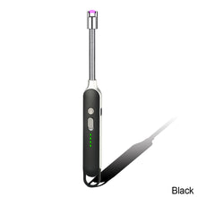 Load image into Gallery viewer, 360° USB Electric Rechargeable Kitchen Long Lighter Suitable for Stove Ignition Windproof LED Plasma Arc Flameless Lighter
