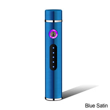 Load image into Gallery viewer, Men's Portable Dual Arc Plasma Charging USB Lighter Mini Metal Windproof Cylindrical Lighter
