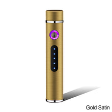 Load image into Gallery viewer, Men's Portable Dual Arc Plasma Charging USB Lighter Mini Metal Windproof Cylindrical Lighter
