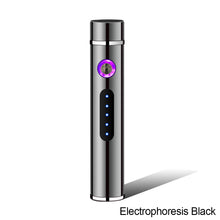 Load image into Gallery viewer, Men's Portable Dual Arc Plasma Charging USB Lighter Mini Metal Windproof Cylindrical Lighter
