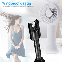 Load image into Gallery viewer, 360 Degree Hose Lighters USB Electric Rechargeable Long Kitchen Lighter For Stove Windproof LED Plasma Arc Flameless Candle

